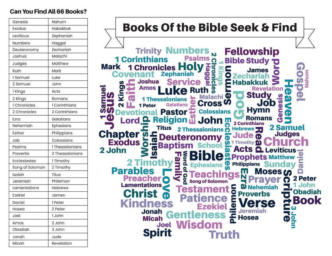 Books Of The Bible Seek And Find