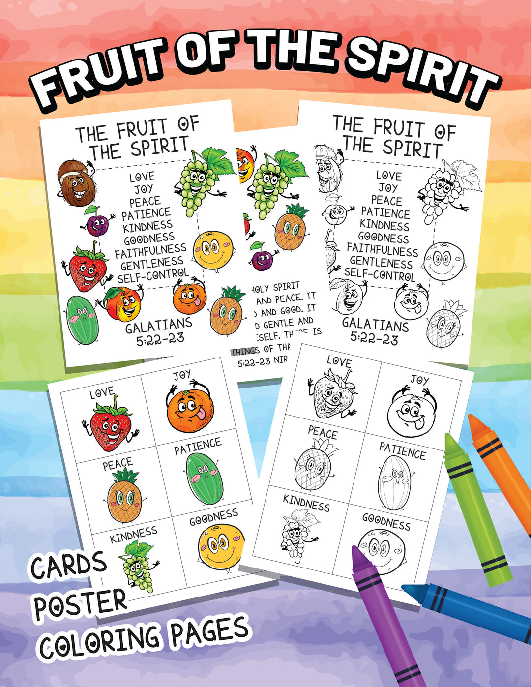 Fruit Of The Spirit Coloring Sheets