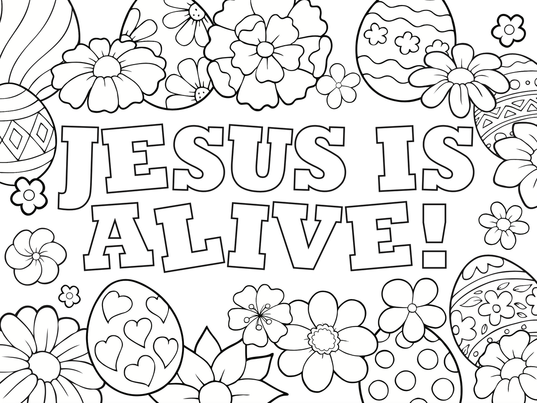 3x4 Foot Easter Coloring Page