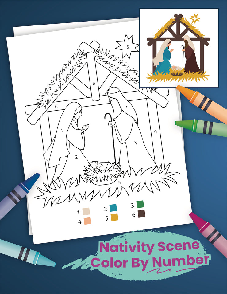 Nativity Color By Number