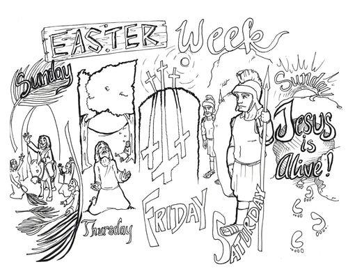 Easter Week Coloring Page