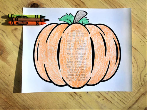 Pumpkin Prayer Coloring Page