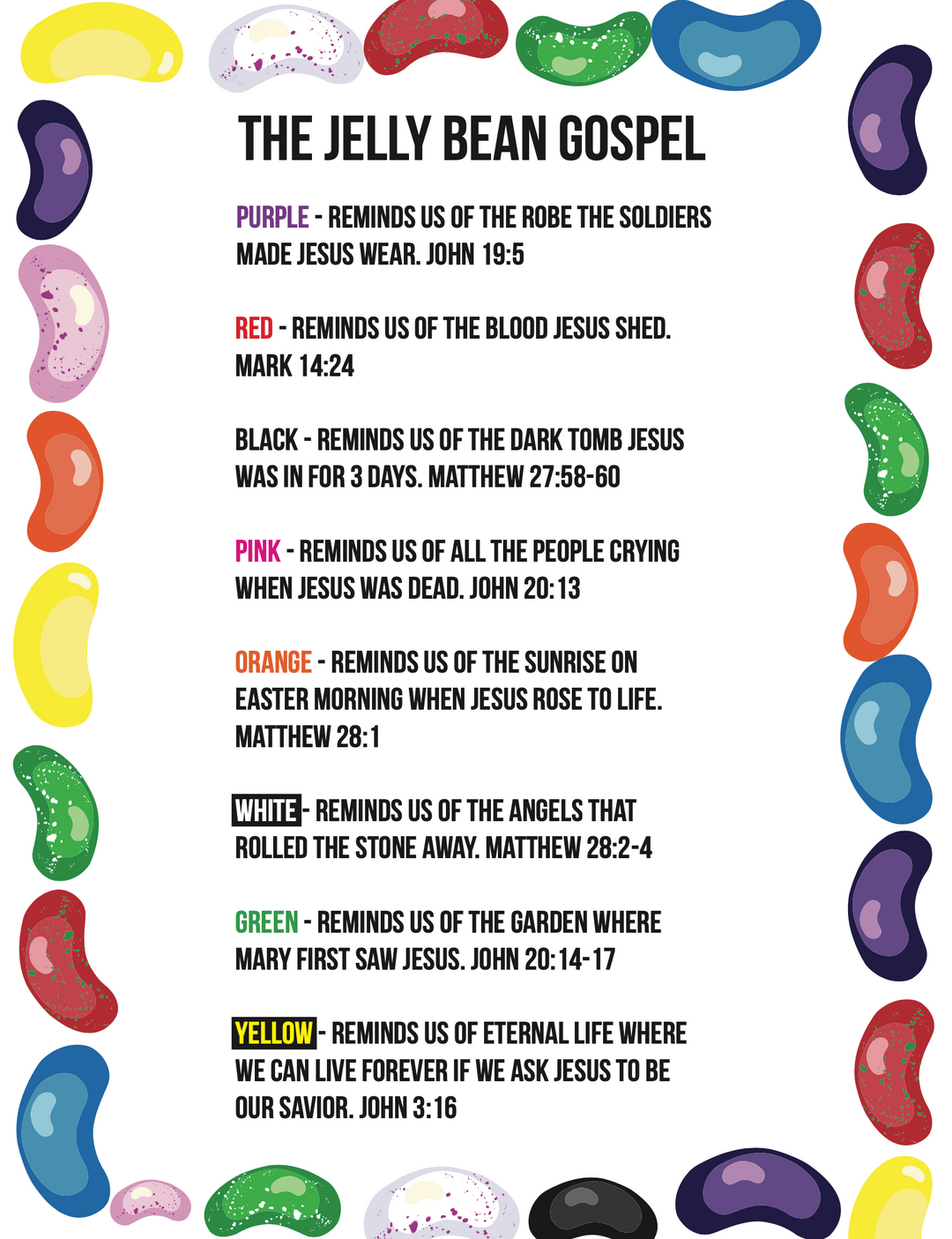 Jelly Bean Gospel Cards